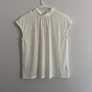 White ruched blouse